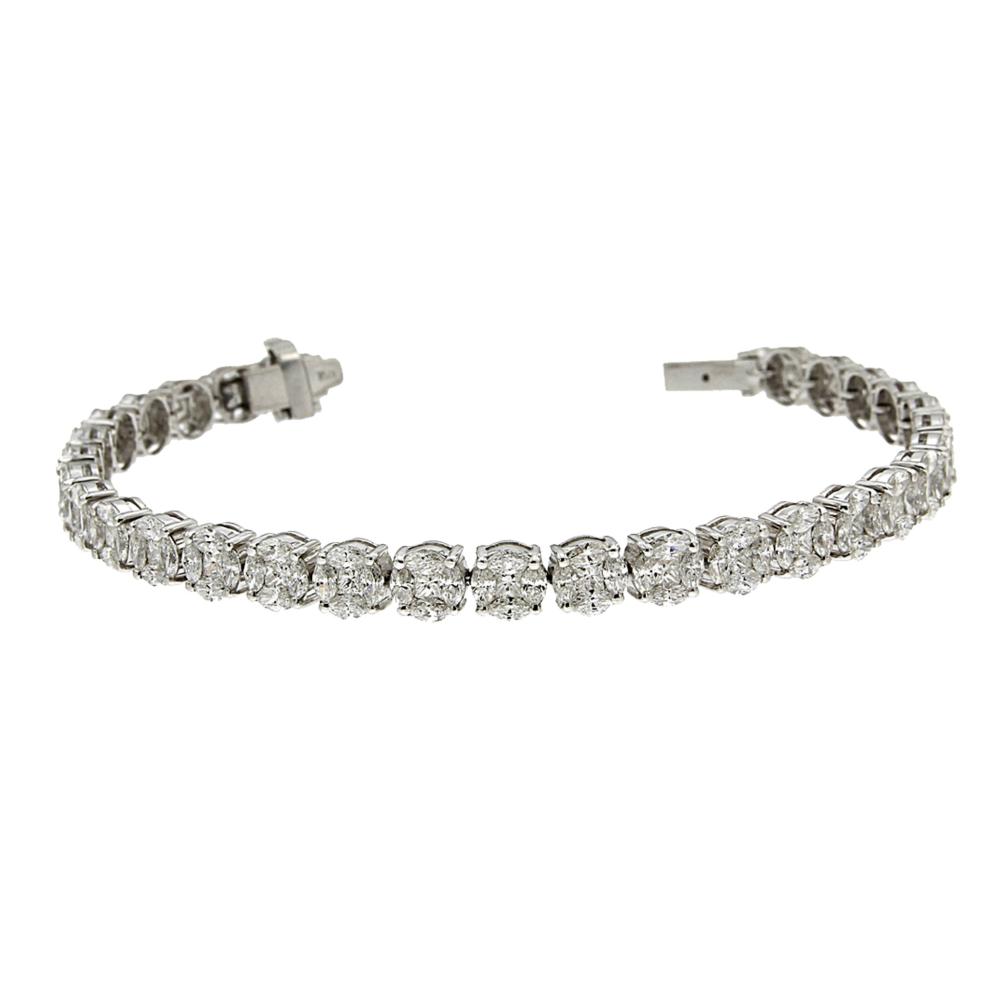 Bracciale con Princess CT 3.00 e Marquise CT 6.01