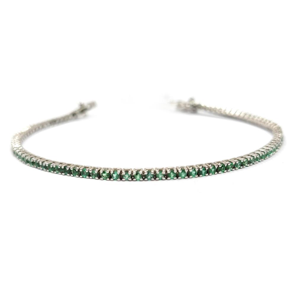 Bracciale in Oro Bianco con Smeraldi CT 2.00