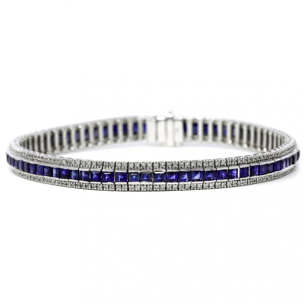 Bracciale con Zaffiri CT 9.34 e Diamanti CT 1.53