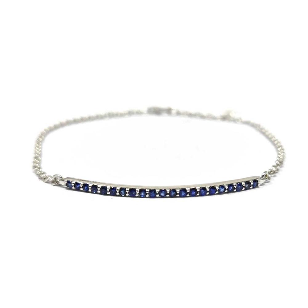 Bracciale con Zaffiri CT 0.39 in Oro 9kt