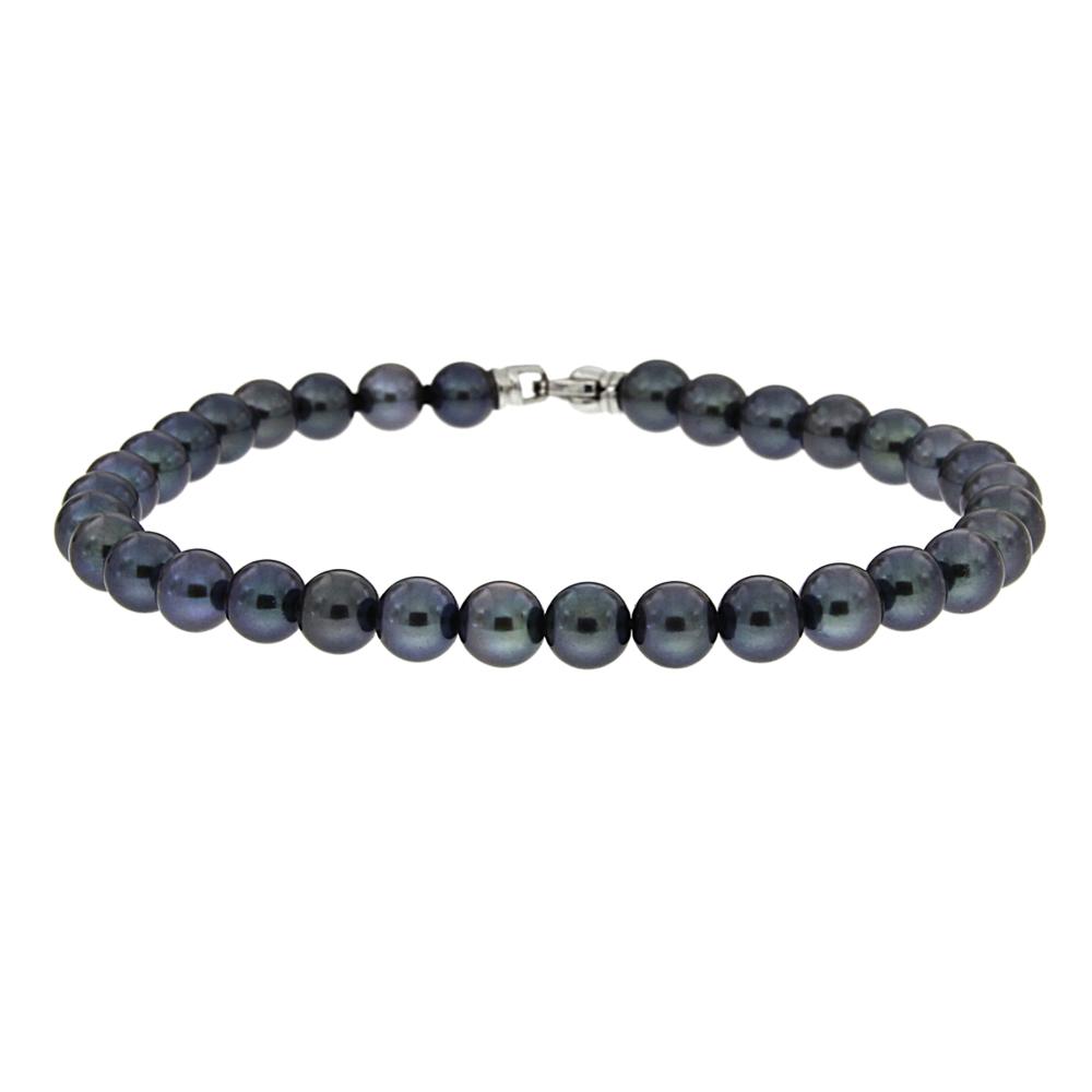 Bracciale di Perle Grigio Freshwater 5/5.5 mm