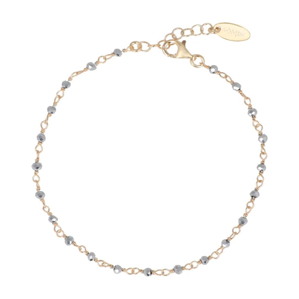 Bracciale Dorato con Cristalli Grigi Ref.BRGGR10-16