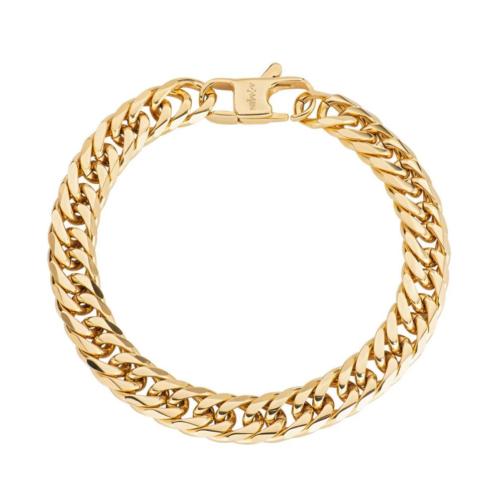 Bracciale Grumetta in Acciaio Dorato Amen ref.ACBR1132G