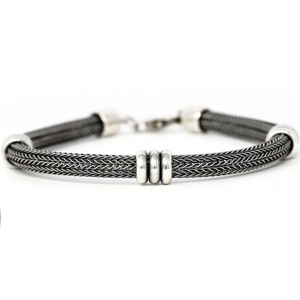 Bracciale in Argento 925 Tubolare cm 21