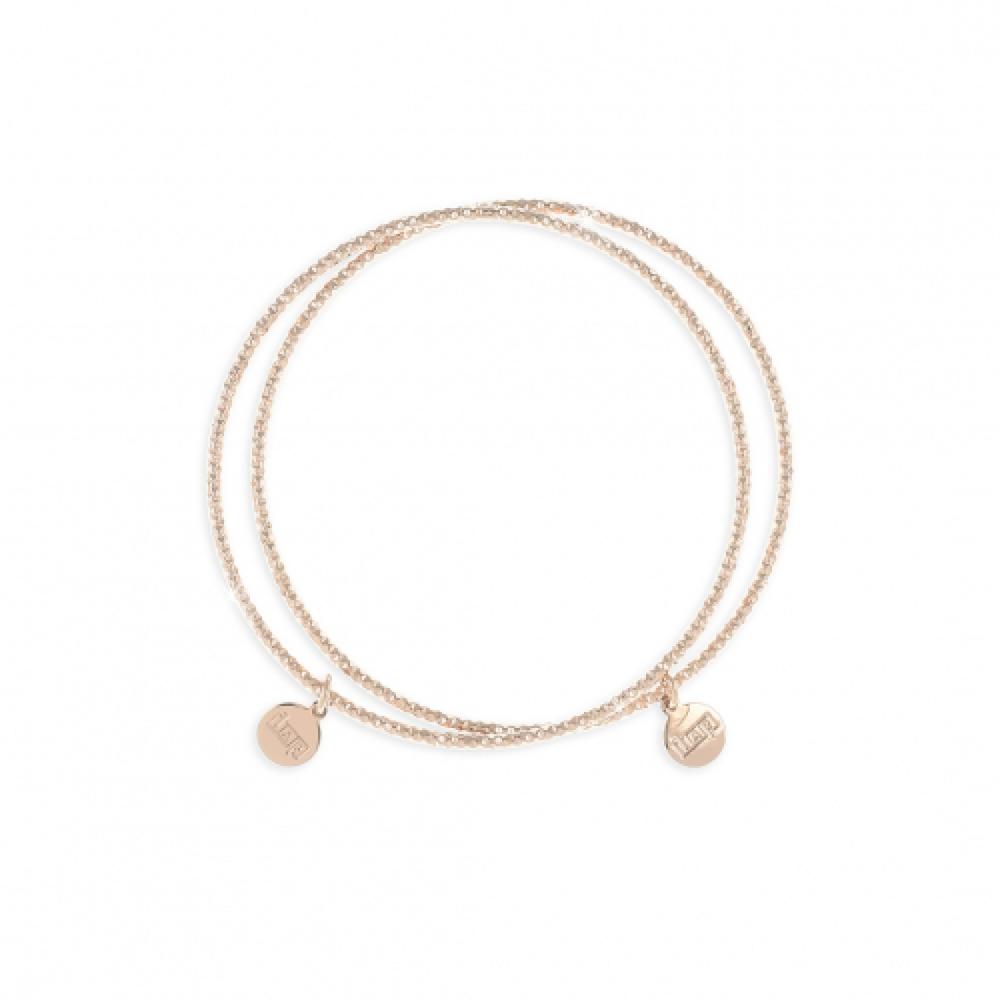 Bracciale in bronzo dorato rosa UNOAERRE