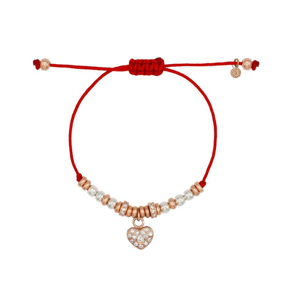 Bracciale Loop Cuore Bianco Rosè ALISEI