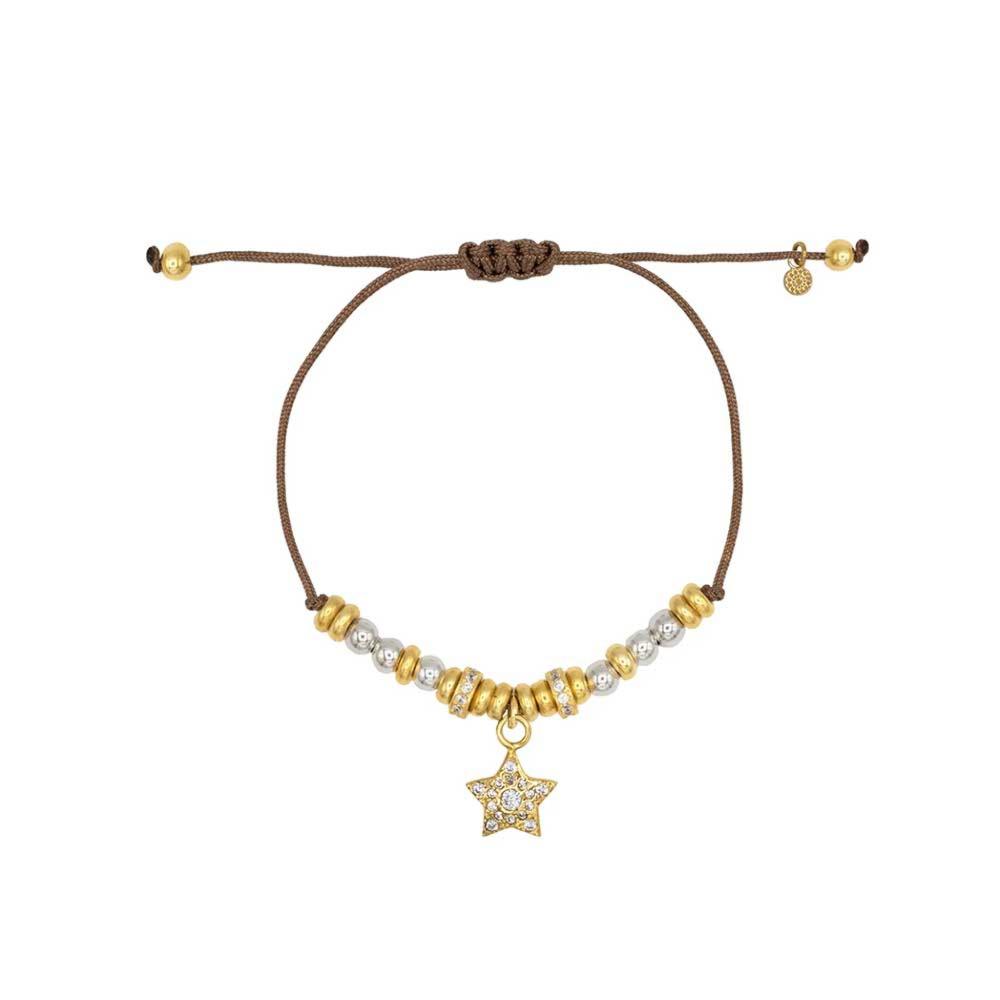 Bracciale Loop Stella Bianca Dorata ALISEI