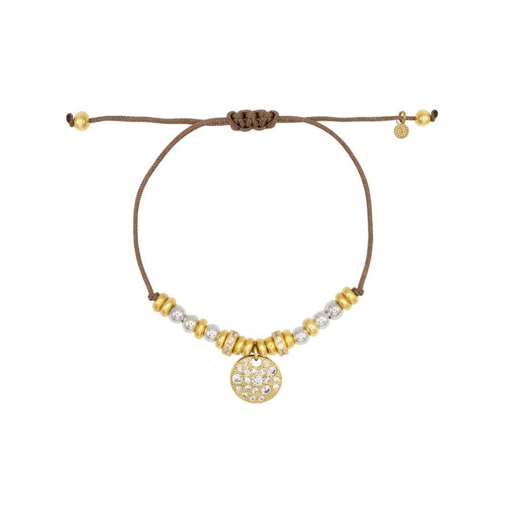 Bracciale Loop Tondo Bianco Dorato ALISEI