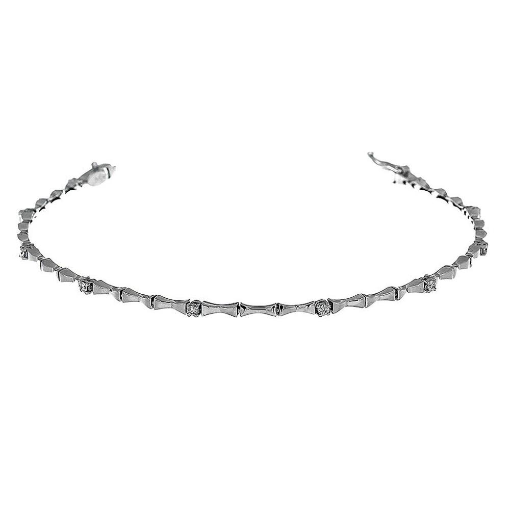 Bracciale Semirigido con 10 Diamanti CT 0.20