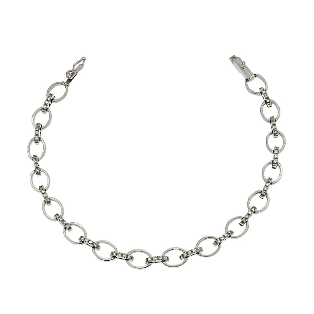 Bracciale Semirigido con 50 Diamanti CT 0.40