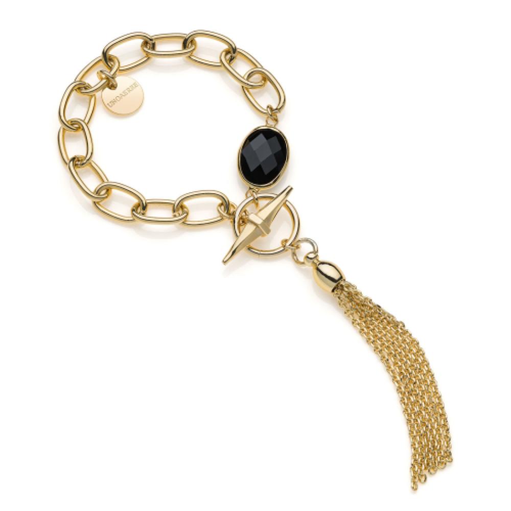Bracciale Seta con pietra nera UNOAERRE 2190