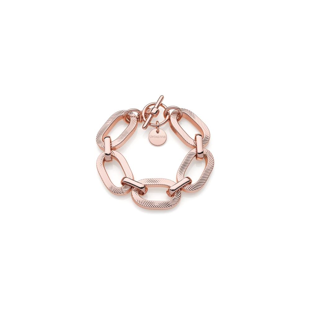 Bracciale Square con finitura a righe Unoaerre ref.2155