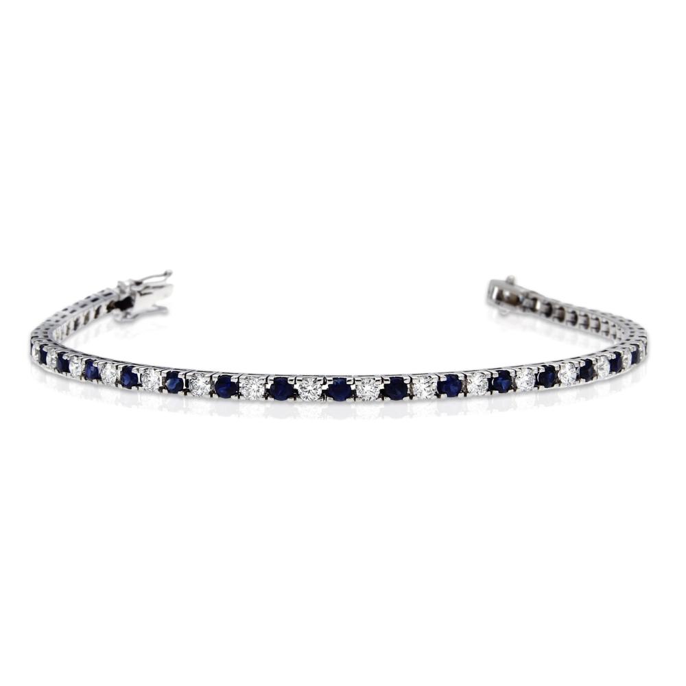 Bracciale Tennis con Zaffiri CT 2.57 e Diamanti CT 2.10