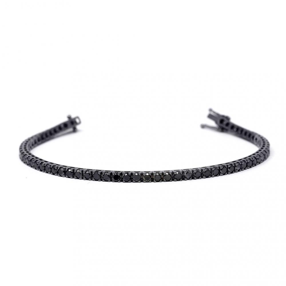 Bracciale Tennis con Diamanti Neri CT 4.16