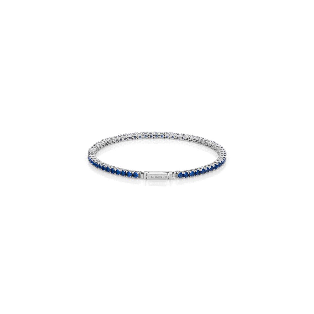 Bracciale Tennis in argento bianco con zirconi blu UNOAERRE 6385