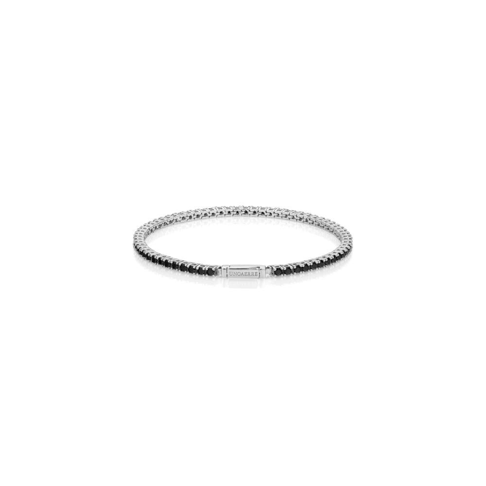 Bracciale Tennis in argento bianco con zirconi neri UNOAERRE 6384