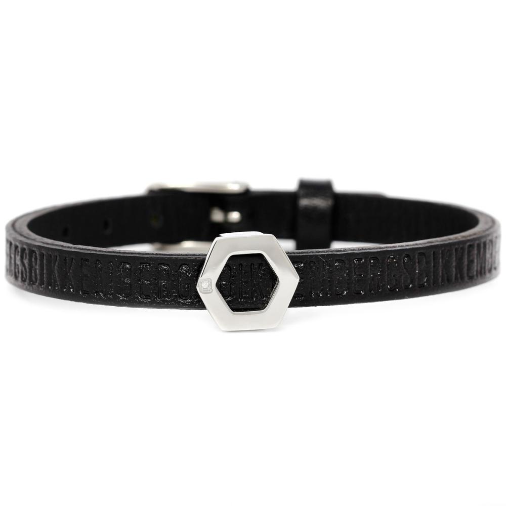 Bracciale Uomo con Diamante CT 0.01 e Cinturino in Pelle Bikkembergs