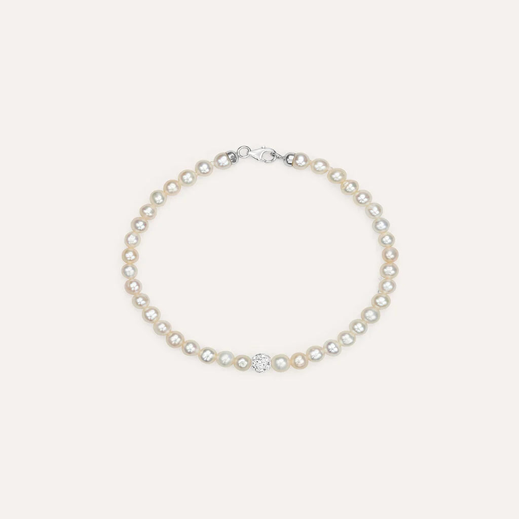 Bracciale Gabrielle Oro Bianco Perla D'Acqua Dolce Stroili Ref. 1413454