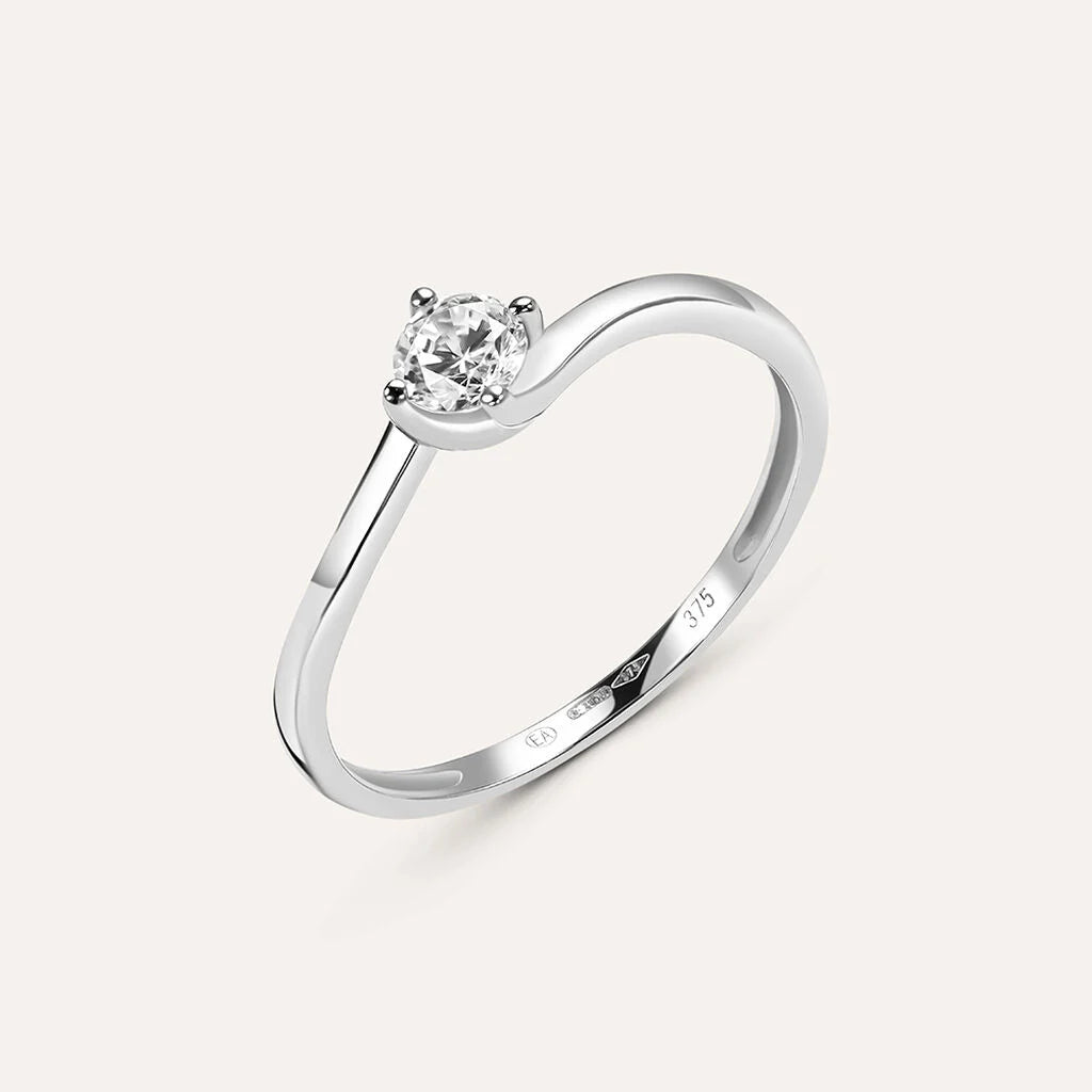 Anello Solitario Claire Oro Bianco Cubic Zirconia Stroili Ref.1414964
