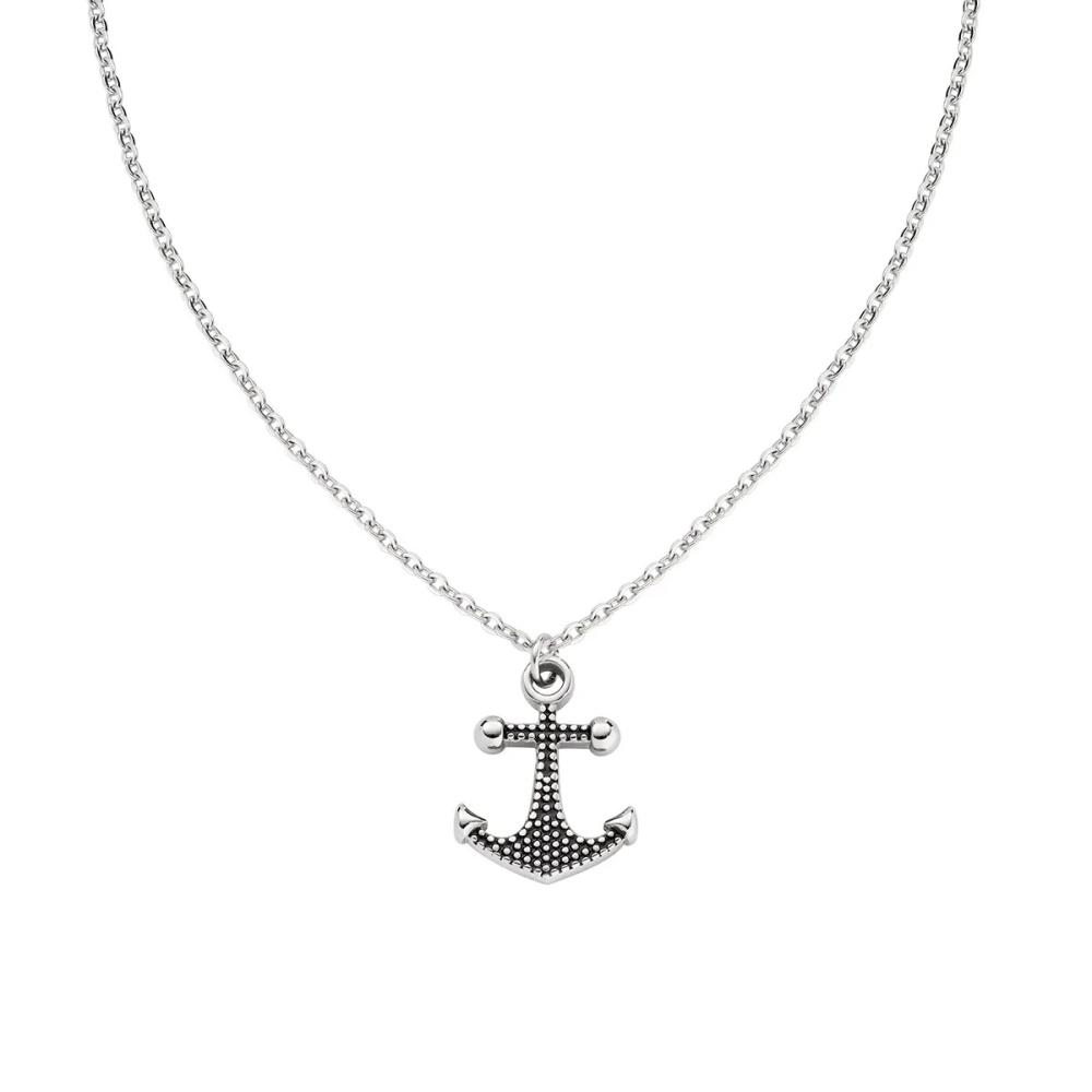 Collana Ancora in Acciaio e Smalto Ref. ACCL100