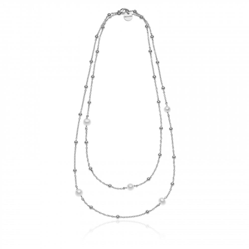 Collana di catena e perle naturali UNOAERRE