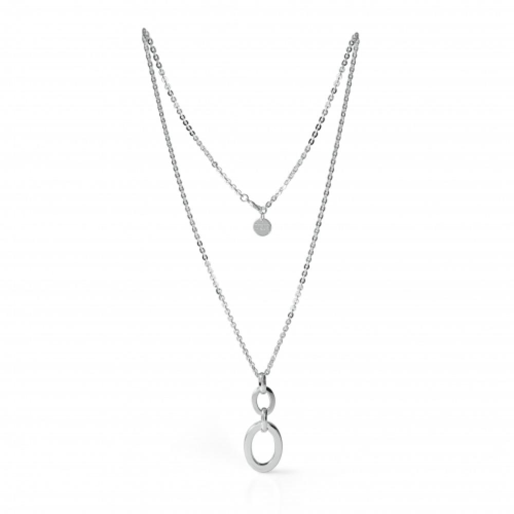 Collana in bronzo argentato
