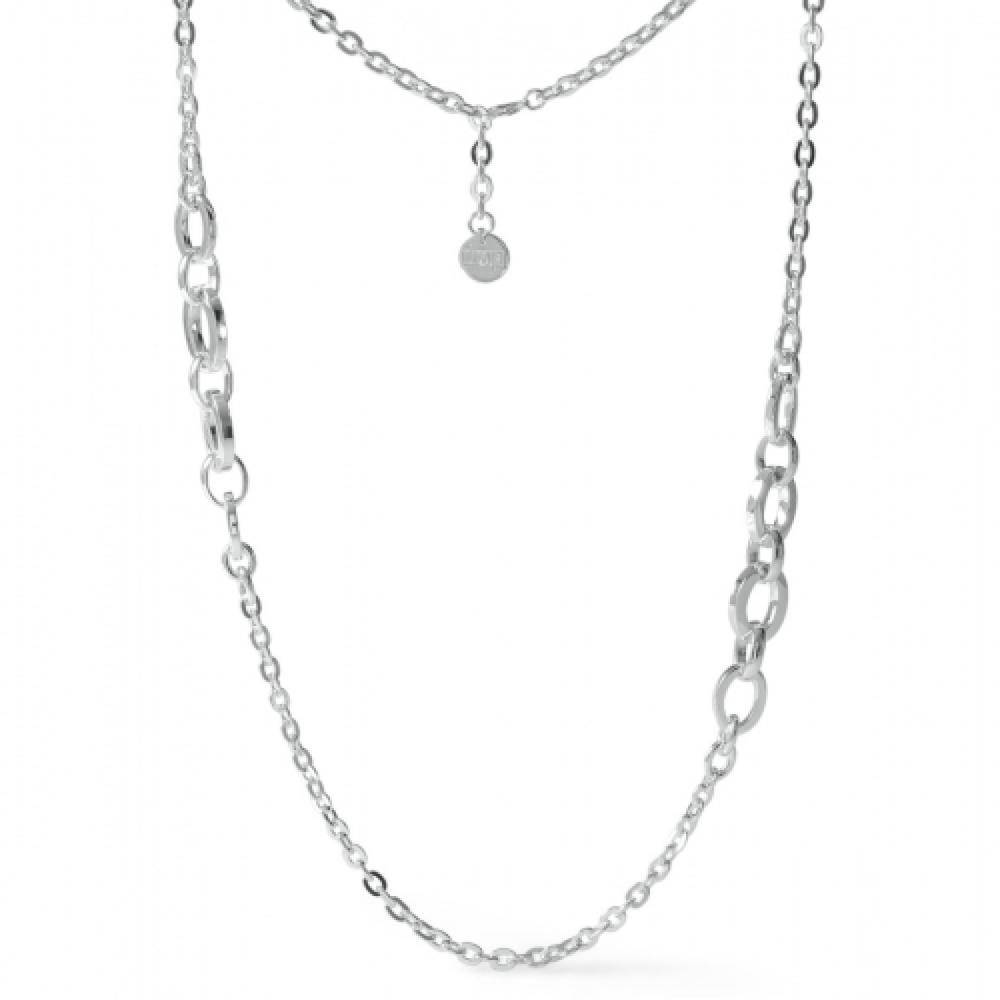 Collana in bronzo argentato
