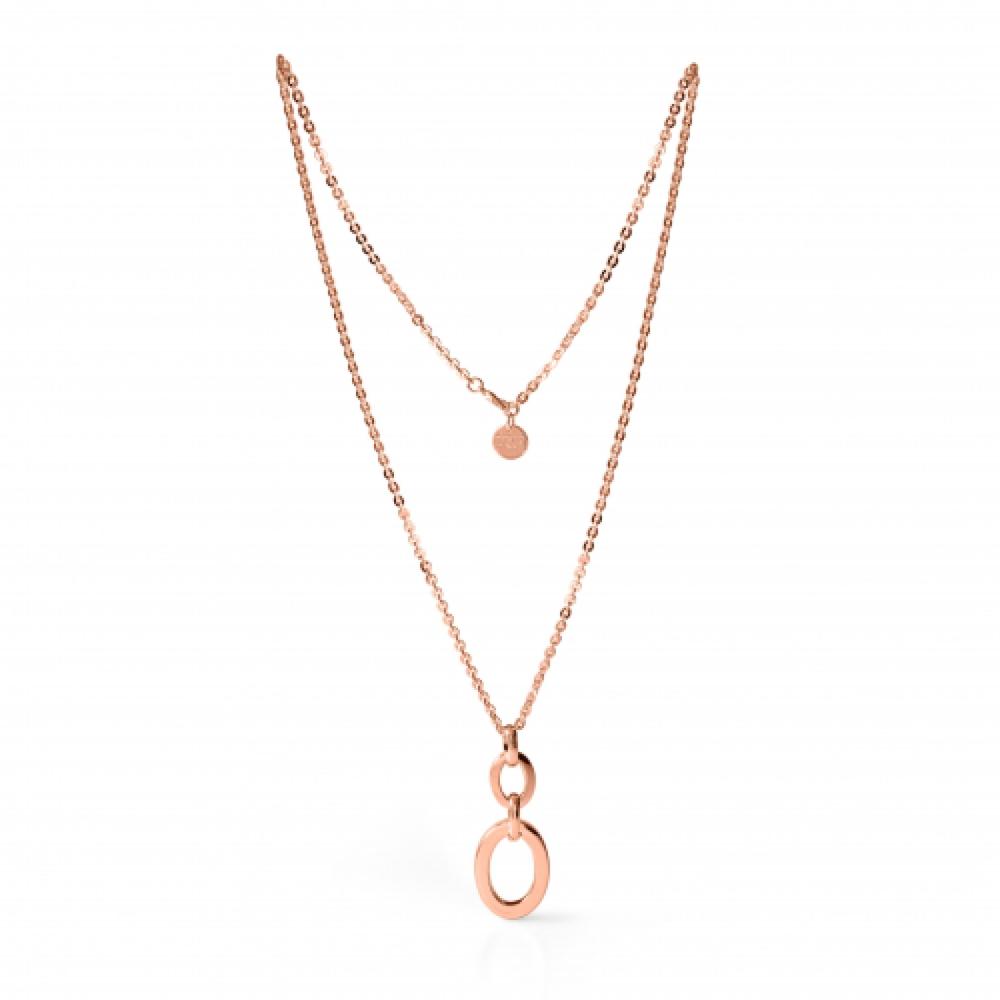 Collana in bronzo dorato rosa UNOAERRE
