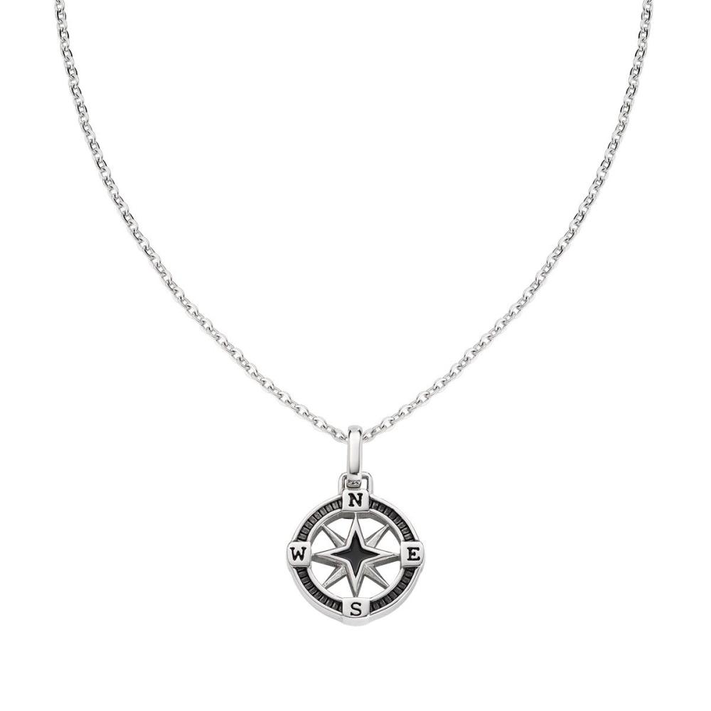 Collana Rosa dei Venti in Acciaio e Smalto Amen ref.ACCL101