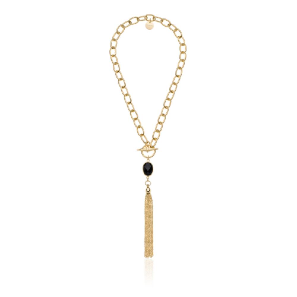 Collana Seta con pietra nera UNOAERRE 2189