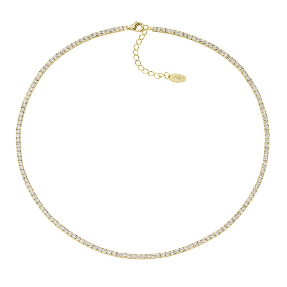 Collana Tennis Mania Dorati con Zirconi Bianchi Ref.CLT2GB