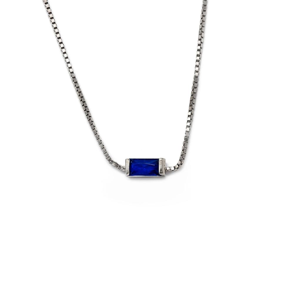 Collane in Argento 925 con Pietre Blu cm 1.00