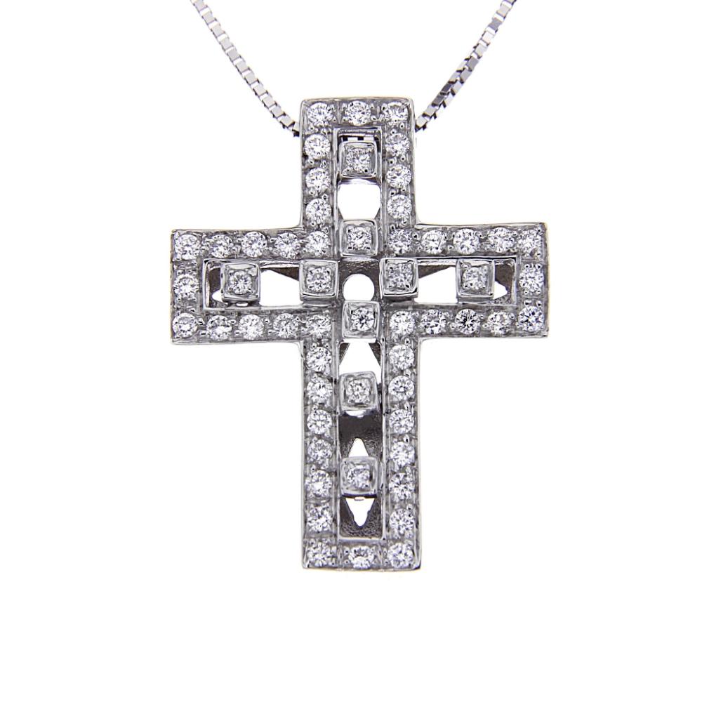 Pendente Croce con Diamanti CT 0.64