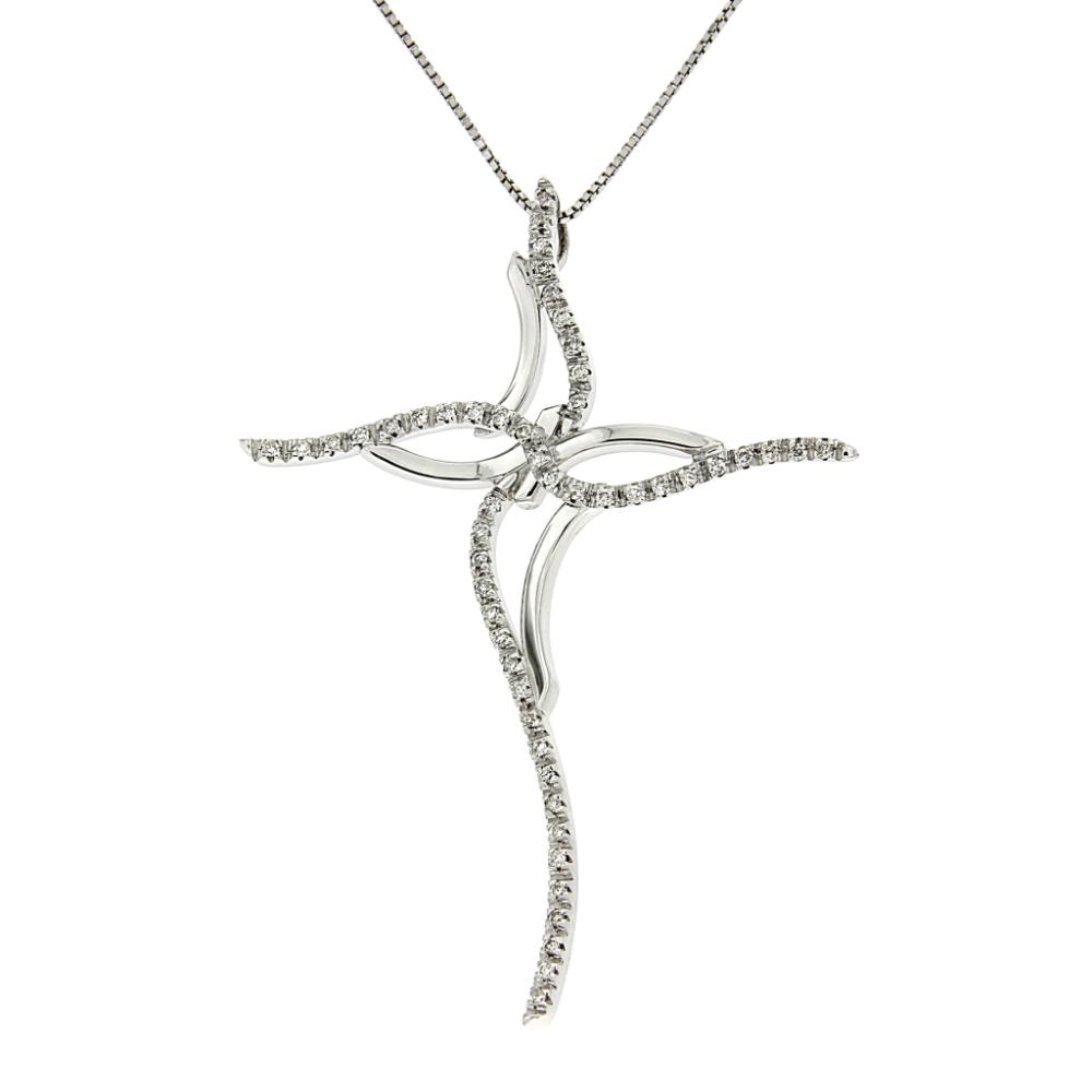 Croce Stilizzata con Diamanti CT 0.51