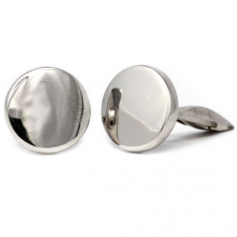Gemelli in Argento 925 Rotondi Lucidi Personalizzabili cm 1,5