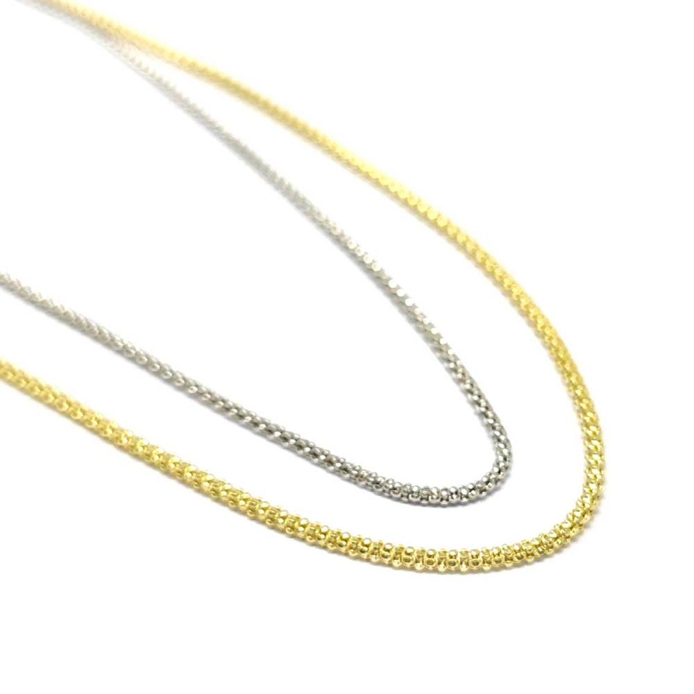 Girocolli in Argento Rodiato e Dorato cm 45
