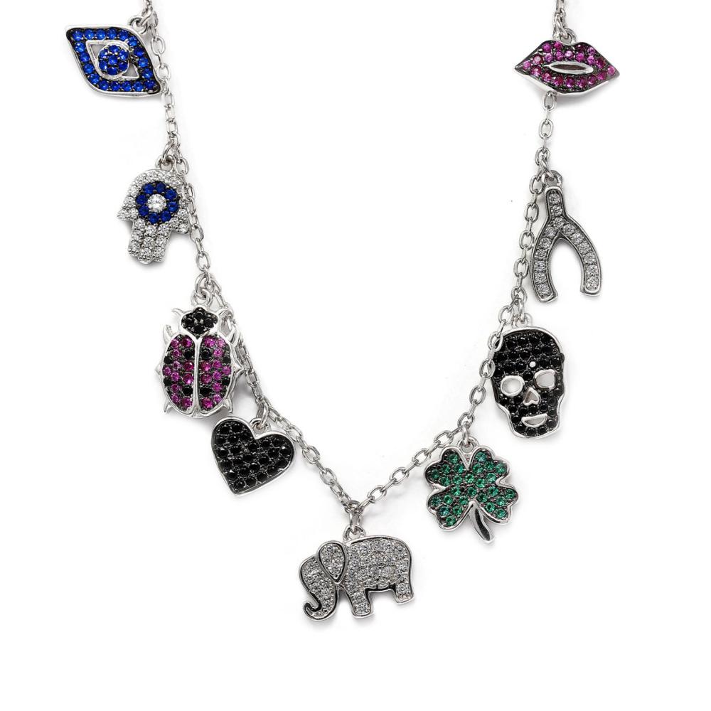 Girocollo Fantasi in Argento 925 con Zirconi 39+5