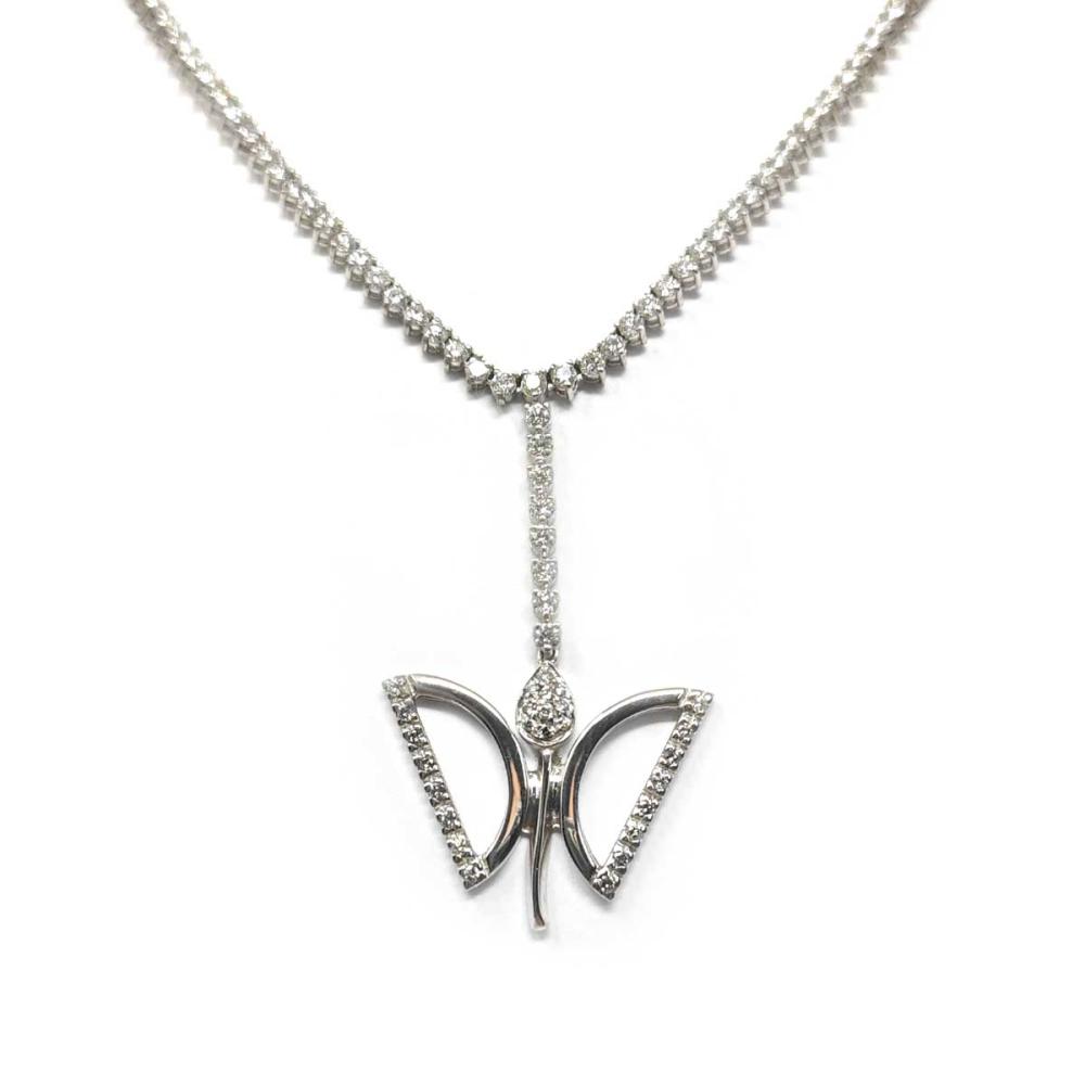 Girocollo Farfalla con Diamanti CT 2.00 Collezione S. Dali