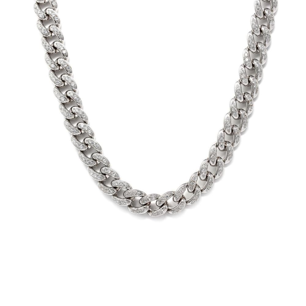 Girocollo Grumetta con Zirconi in Argento 925 cm 41