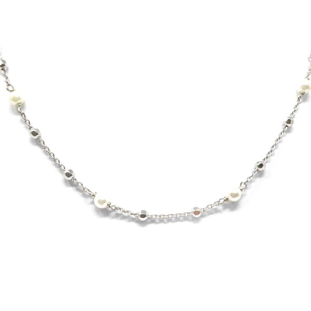 Girocollo in argento con perline
