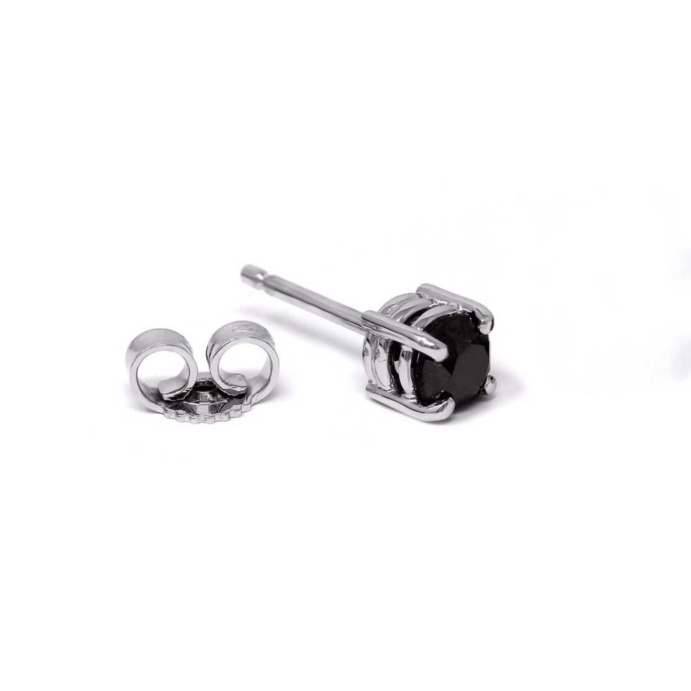 Orecchini Punti Luce con Diamante Nero CT 0.40