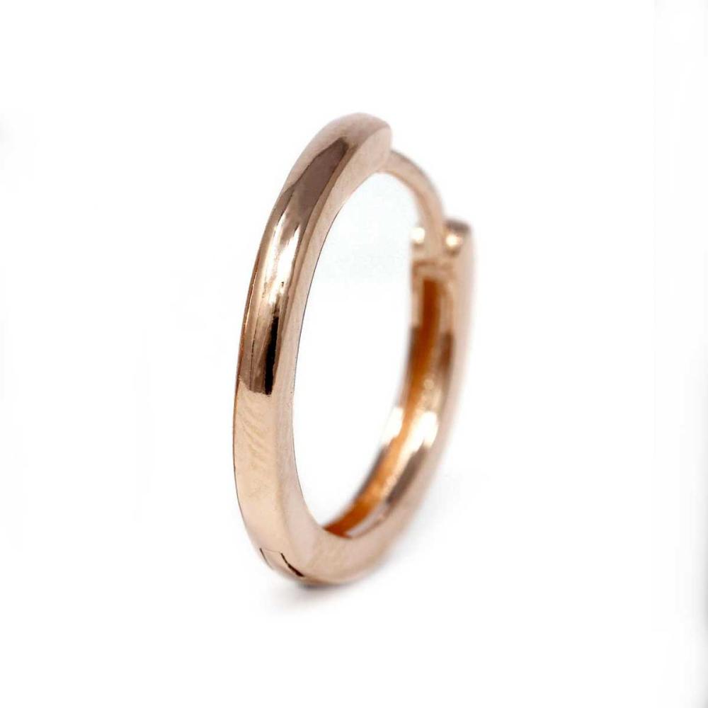 Monorecchini a Cerchio in Argento 925 Rosa Ø 12