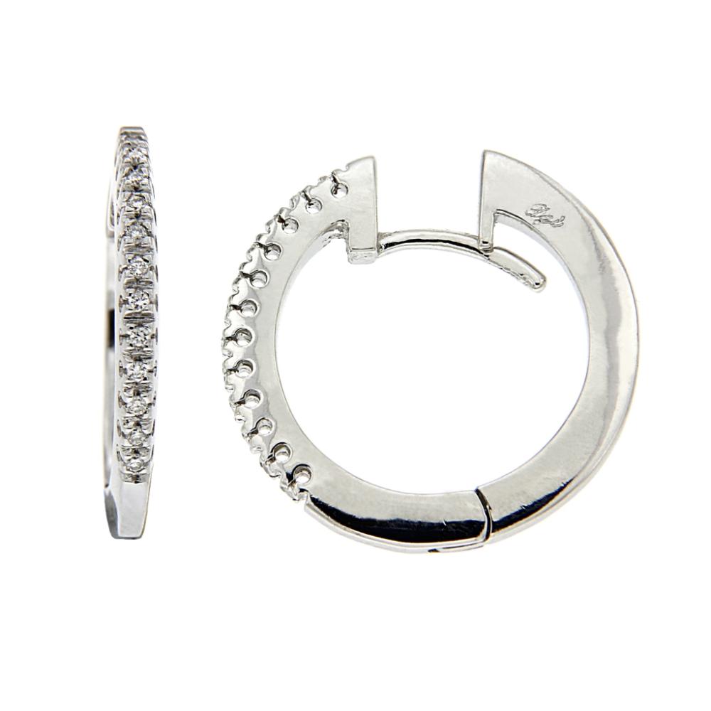 Orecchini a Cerchio con Diamanti CT 0.10
