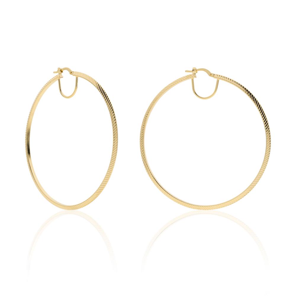Orecchini a cerchio maxi in bronzo dorato UNOAERRE