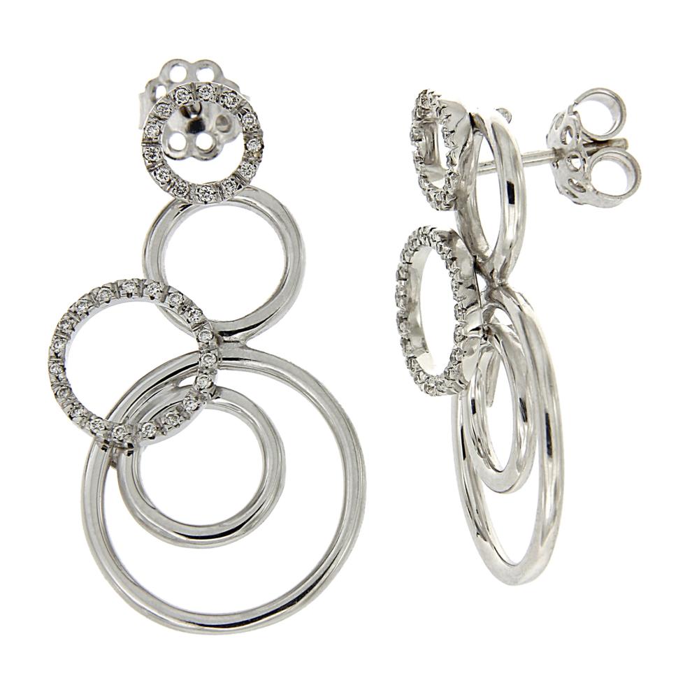 Orecchini cerchi con Diamanti CT 0.24