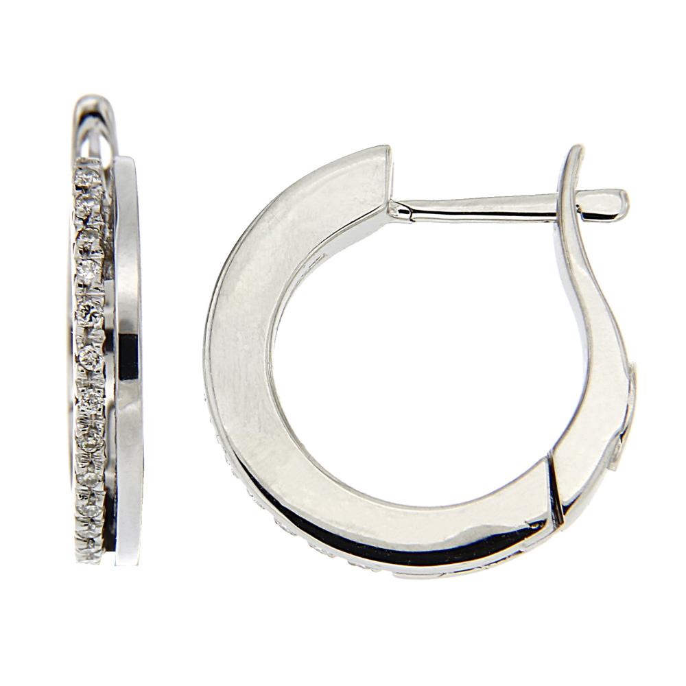 Orecchini Cerchio con Diamanti CT 0.16
