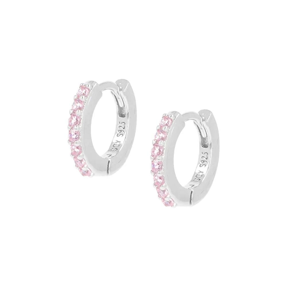 Orecchini Cerchio Tennis Mania Zirconi Rosa Ref.ET1BRO