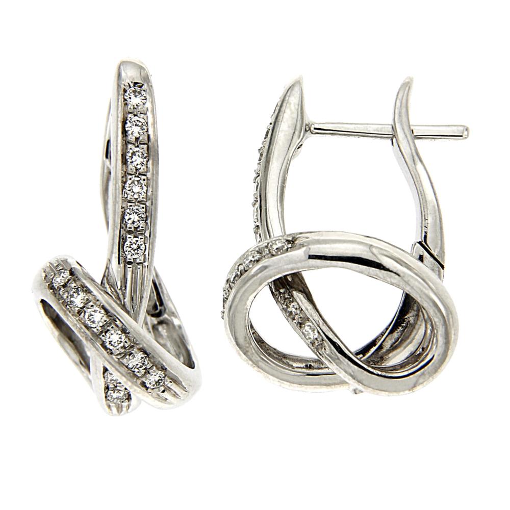 Orecchini Stilizzati con Diamanti CT 0.36