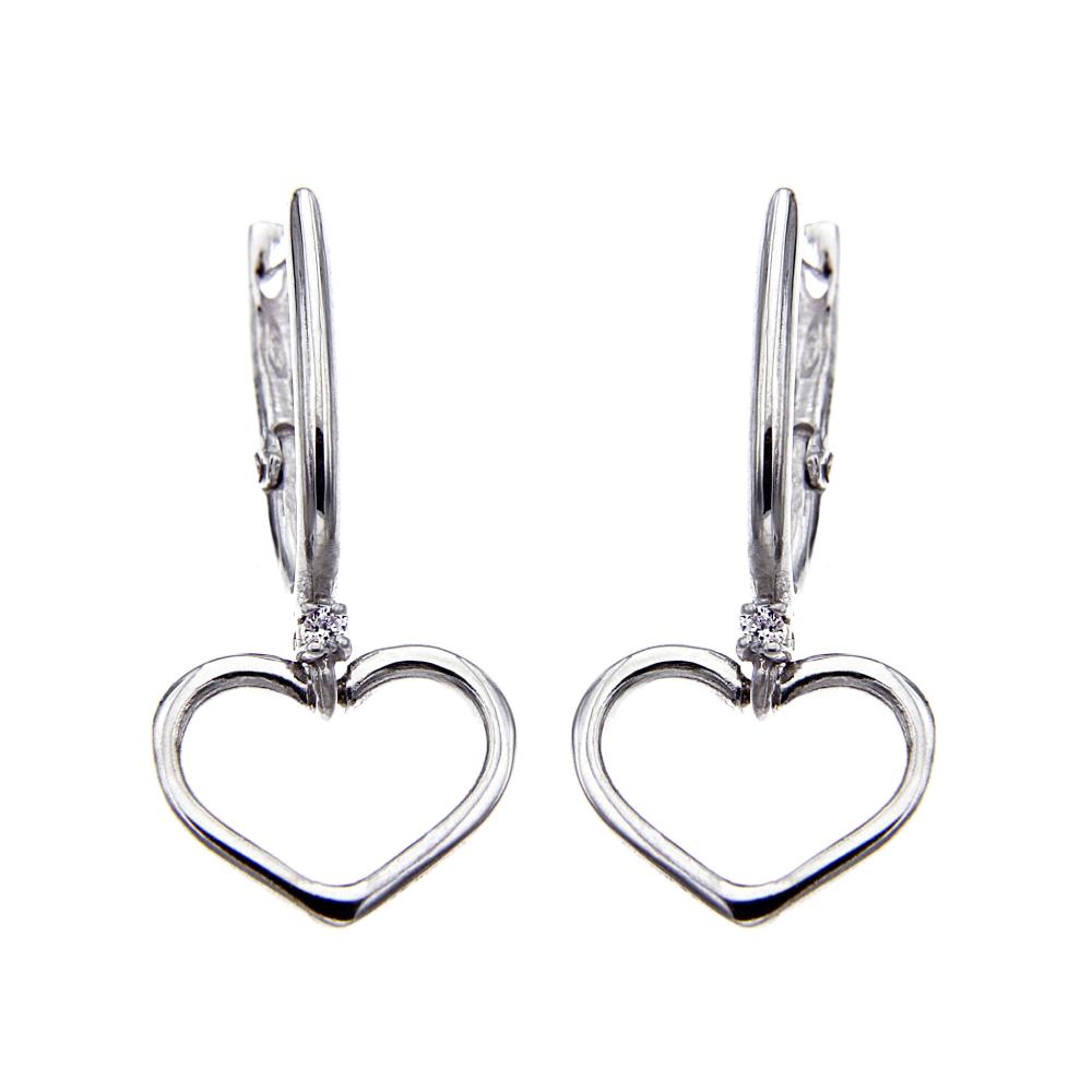 Orecchini con Diamanti Cuore CT 0.02