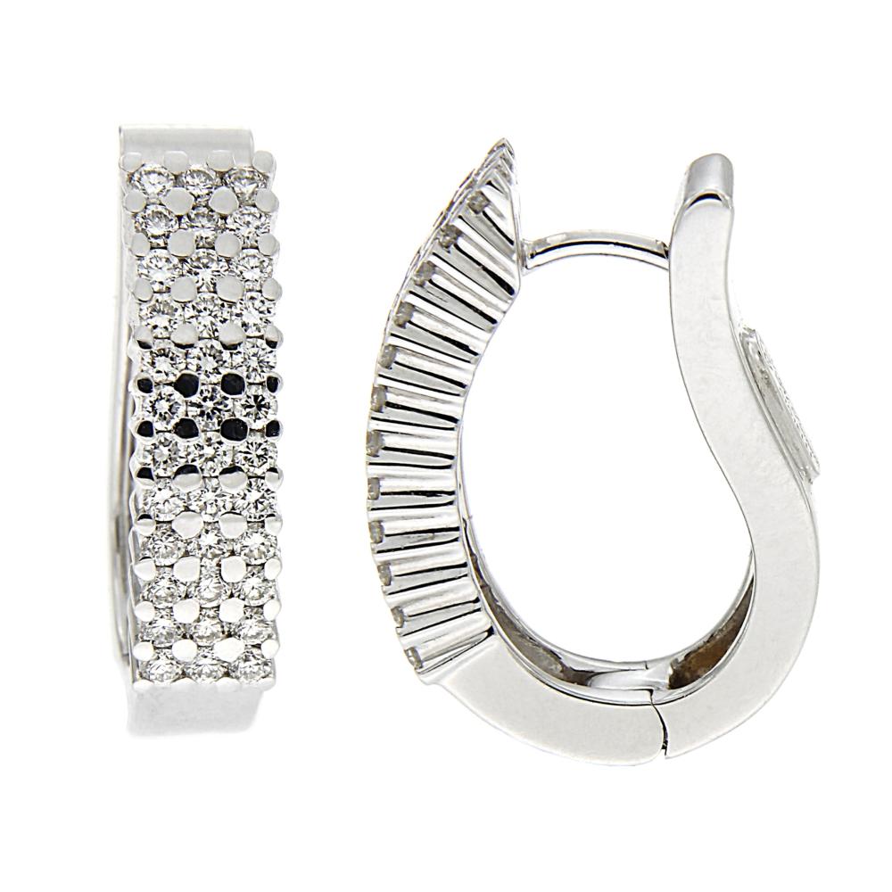 Orecchini Ovali con 72 Diamanti CT 1.42